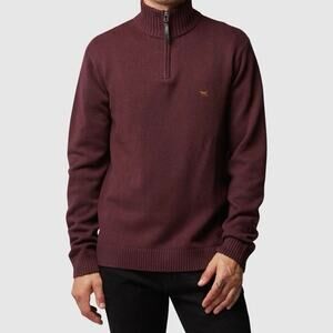 Rodd & Gunn's Merrick Bay 1/4 Zip Sweater in Port Color, A60